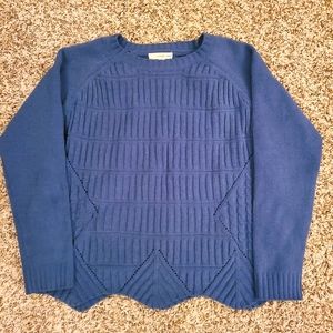 Orange creek teal blue fall winter sweater
